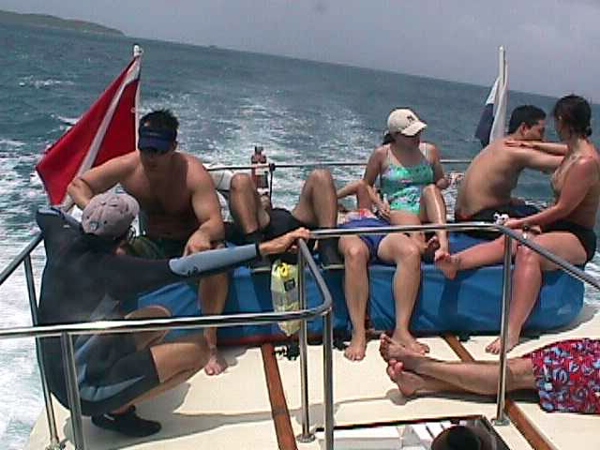 En route to dive spot, courtesy of Sea Ventures