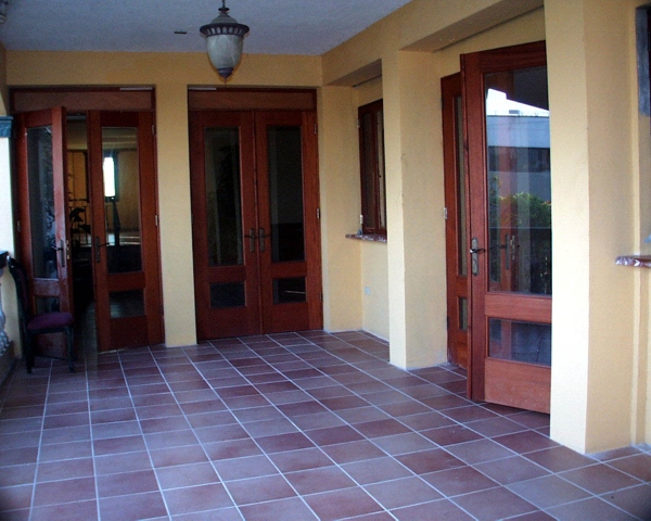 Exit from main restaurant to cocktail patio