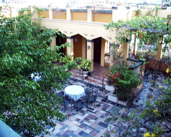 Cocktail patio from upstairs balcony