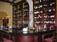 Fratelli's traditional wooden bar