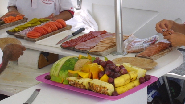 Fresh tropical fruits for dessert