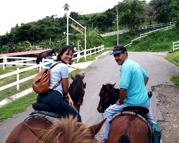 Looking back at the start of the ride