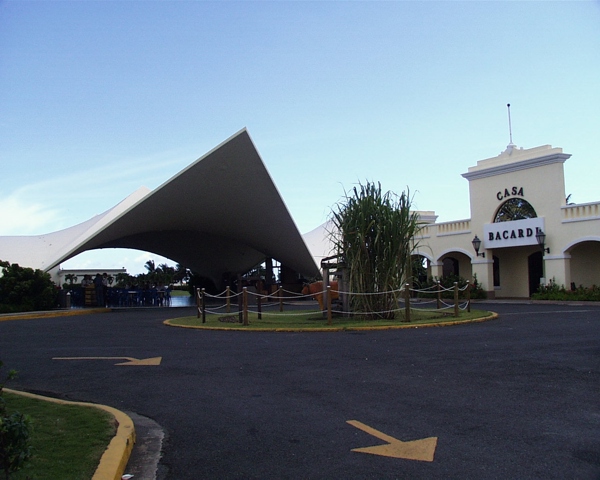 Open air pavilion and Bacardi store
